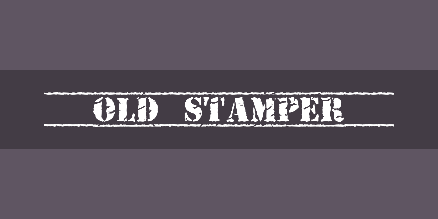 Old Stamper Regular Font preview